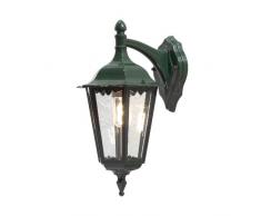 Konstsmide Firenze 7212-600 - Lampada da Parete 23,5x30x48 cm (BxPxH), 1 x 100 W, IP43, in Alluminio Laccato, Colore: Verde
