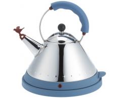 Alessi MG32 AZ Bollitore Elettrico Cordlless, Acciaio Inox e Resina Termoplastica, Azzurro