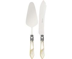 BUGATTI, OXBAM-N3220/21, Set di Posate da Dolce, 2 pz, in Acciaio e ABS, 21 x 18 x 3 cm, Avorio (Elfenbein)