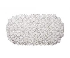 Croydex - Cesto portaoggetti da doccia, in acciaio dolce cromato, con gancio, anti ruggine, plastica, Chiaro, tappetino bagno