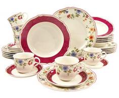Creatable - Set di stoviglie Cornwall Garden, 30 Pezzi, Multicolore