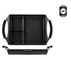 H&H 738753 Alessandro Borghese Essential Bistecchiera, Antiaderente, 30x25cm, Induzione, Alluminio