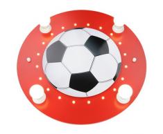 Elobra plafoniera calcio, rosso/bianco 127 711