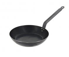 De Buyer Industries 5300.18 - Padella per friggere in lamiera blu, spessore 2 mm Diametro: 32 cm nero