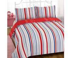 Dreamscene Karla Set Copripiumino con Federa, Rosso, Doppio