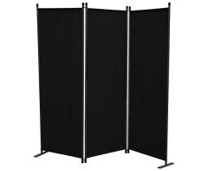 GRASEKAMP qualitÃ dal 1972 Paravento 3 Pezzi Nero divisorio Parete frangivista Parete Balcone