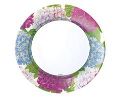 Caspari Hydrangea Garden Piatti, Confezione da 8, Carta, Blu, 25.4Â x 3Â x 25.4Â cm