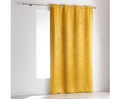 Homea - Tenda con occhielli, in poliestere, Poliestere, giallo, 240x140 cm