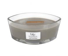 Woodwick 76378 Candela Elipse Sabbia E Legna, Cera, Marrone Scuro, 19x12 cm, 2 unitÃ