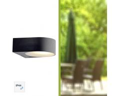 Brilliant AG 96104/06 applique esterna metallo/vetro 60 W e27 Nero, halogÃ¨ne, Ã©lectricitÃ©, mÃ¢le / femelle