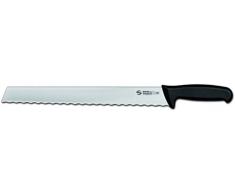 Sanelli Ambrogio Supra Coltello Pane Morbido, Lama Ondulata, 35 cm, Acciaio Inossidabile, Grigio