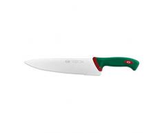 Sanelli Premana Professional Coltello Trinciante Chef seghettato, Acciaio Inossidabile, Verde/Rosso