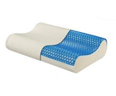 Traumnacht 4Â Star del Gel Cuscino cervicale, con Alta qualit Tessuto Doppio, Bianco, Cotone, 50 x 36 x 12 cm