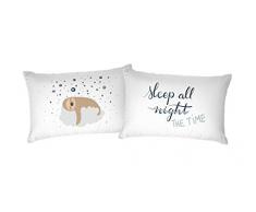 Italian Bed Linen Coppia Federe Stampa Digitale, Printed 23, 52 x 82 cm