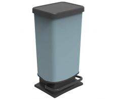 Rotho Eco Paso Pattumiera 40 l con Coperchio, plastica (PP), Blu, 40 Liter (35,5 x 29,5 x 67