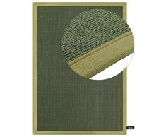 benuta Teppiche: Moderner Designer Teppich Sisal-schadstofffrei-100% Sisal-Uni-Flachgewebt-KÃ¼che Tappeto, Verde, 80 x 150 cm