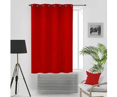 Soleil dOcre - 035010, Tenda isolante e oscurante, con occhielli inMetallo, in poliestere, Rosso (rot), 140 x 180 cm