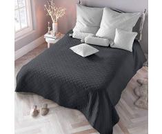 PETTI Artigiani Italiani - Copriletto, Copriletto Matrimoniale, Grigio, Copriletto Estivo, Copriletto Trapuntato, Trapunta Primaverile, 100% Made in Italy