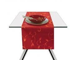 Excelsa Color Club Runner da Tavola, Cotone 80%/Poliestere 20%, Rosso, 140 x 45 cm