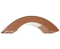 Lampada da parete, applique LED bianco, mezzaluna, 9W, color ruggine, uso esterno