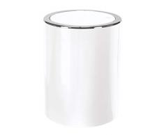 Kleine Wolke - Pattumiera da Bagno in ABS, 1,5 l, Colore: Bianco Neve
