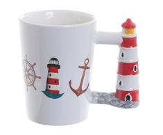 Tazze e Tazzine Tazza Mug Colazione in Ceramica con Manico a Forma di Faro Marino