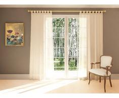 Splendid Collezione Diana - Tenda con Passanti, 140 x 245 cm, Colore Bianco Seta