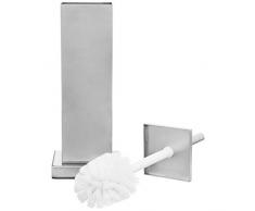 Collezione di accessori da bagno classici quadrati AmazonBasics - portascopino