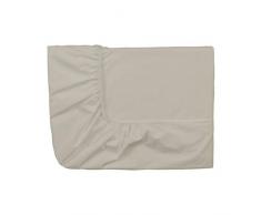 Essix Home Collection - lenzuola singolo singolo con angoli, in cotone percalle, numero fili: 80, Lino, 140 x 200 cm