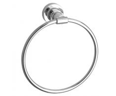 Nie wieder bohren LU207 - Anello portasciugamani Luup cromato, 18,5 x 7,5 x 20,5 cm, accessori di fissaggio inclusi