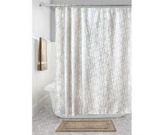 iDesign Abstract Tenda Doccia, Tessuto, Grigio, 183 cm x 183 cm