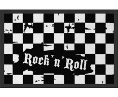 Empire Merchandising GmbH, 623294, Zerbino in Polipropilene, a Quadretti, con Scritta Rock n Roll, 60 x 40 cm, (Bunt)