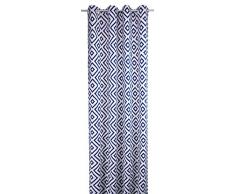 Tom Tailor Tenda a Occhielli, Tessuto, Blu