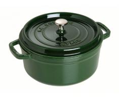 STAUB Casseruola/Cocotte in ghisa, Rotonda 24 cm, 3,8 L, Verde basilico