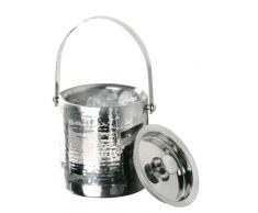 Premier Housewares Secchiello per Il Ghiaccio in Acciaio Inossidabile, Effetto Martellato