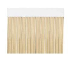 MercuryTextil P69 - Tenda Porta in PVC, 210 x 90 cm, Beige + Filo Trasparente, plastica