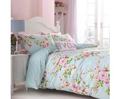 Catherine Lansfield Canterbury – Biancheria da letto Parure di lenzuola sotto e sopra con federa letto da 90 cm