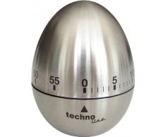 Technoline KZW 2 Timer da Cucina con Allarme, Metallo, Argento, 6.1x6.1x7.5 cm