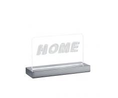 Reality Leuchten r52511106Â Home a LED, motivo della lampada da tavolo, in acrilico, 7Â Watts, integrato, cromato, 10.5Â x 20Â x 12.7Â cm