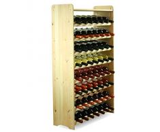 MODO24 Porta Bottiglie Vino Armadio Supporto portabottiglie per 56Â Bottiglie di Vino Nuovo.