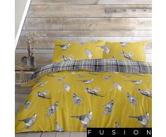 Fusion Pickering, Set Copripiumino, 100% Cotone Spazzolato, Multicolore, Singolo