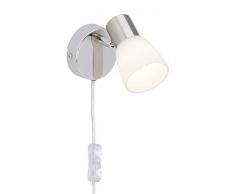 Brilliant, Faretto da parete, con cavo e interruttore, 4 Watt, classe di efficienza energetica A++, 450 lumen