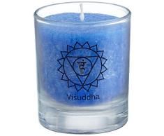 Palm Light 4041678004255Â Chakra Candela, Visuddha, Altezza Circa 6Â cm, Set di 4, Azzurro