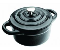 IBILI 725910N - Mini cocotte Rotonda in ghisa Smaltata, Ã¸ 10 cm, Colore: Nero