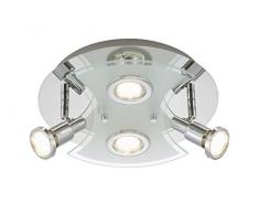 Briloner 2159Â âÂ 048lm a +, lampada da soffitto, lampada da soffitto a LED, Faretto, Spot, Lampada da salotto, in metallo, 3Â W, cromato, 30Â x 30Â x 11Â cm