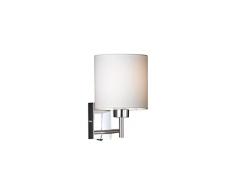 Honsel Leuchten 36161 - Lampada a parete in nichel e cromo, colore: Bianco