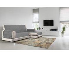 Italian Bed Linen Copridivano Antiscivolo Comfort con Penisola DX, Grigio Scuro, 190 cm