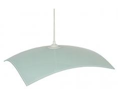 Tosel 13516 - Lampada a sospensione Quadro in vetro, 60 W E27 Opale