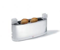 Alessi SG68 Tostapane di Design con Scaldabrioche, Acciaio Inox e PC, Bianco