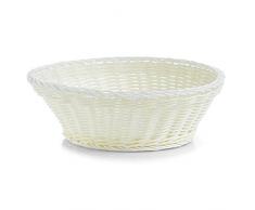 Zeller 18050 - Cestino per Pane, Rotondo, in plastica, Bianco